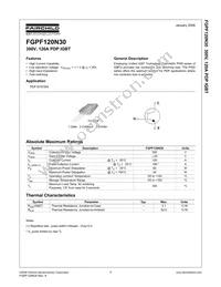 FGPF120N30TU Datasheet Cover