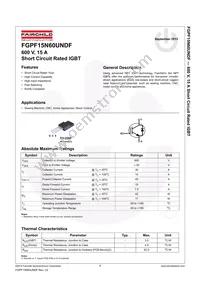 FGPF15N60UNDF Datasheet Page 2