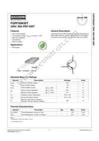 FGPF50N30TTU Datasheet Cover