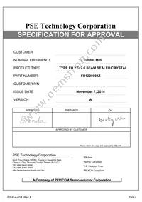 FH1220003Z Datasheet Cover