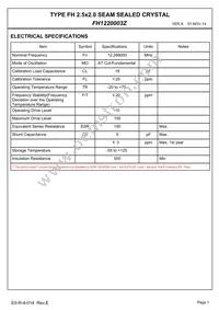 FH1220003Z Datasheet Page 3