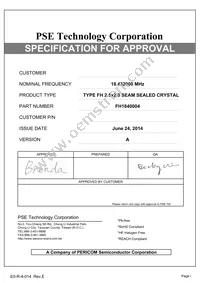 FH1840004 Datasheet Cover