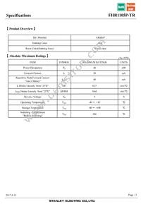 FHR1105P-TR Datasheet Page 3