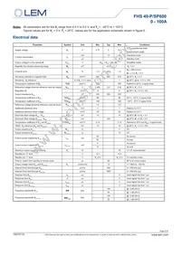 FHS 40-P/SP600 Datasheet Page 3
