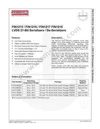 FIN1217MTDX Datasheet Cover