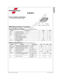 FJD3076TM Datasheet Page 2