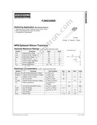 FJNS3206RTA Datasheet Cover