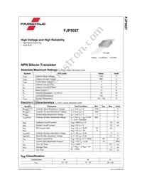 FJP5027TU Datasheet Page 2