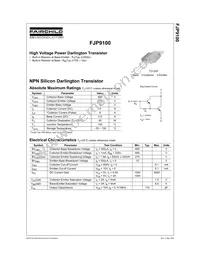 FJP9100TU Datasheet Cover