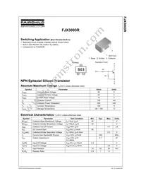 FJX3003RTF Datasheet Cover