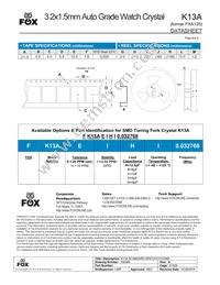 FK13AEIHI0.032768-T3 Datasheet Page 2