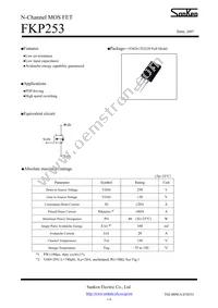 FKP253 Datasheet Cover