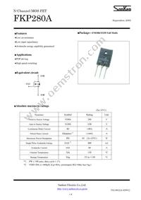FKP280A Datasheet Cover
