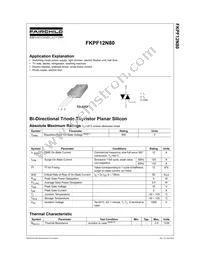 FKPF12N80YDTU Datasheet Cover