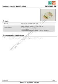 FKY1111C-TR Datasheet Cover