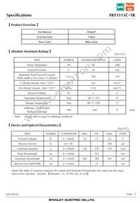 FKY1111C-TR Datasheet Page 3