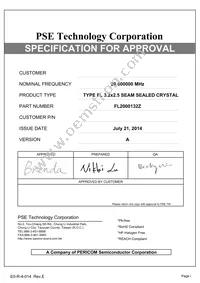 FL2000132Z Datasheet Cover