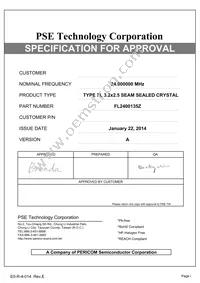 FL2400135Z Datasheet Cover