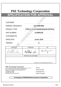 FL2500123Z Datasheet Cover