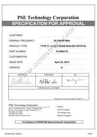 FL2600176 Datasheet Cover