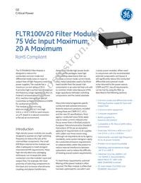 FLTR100V20 Datasheet Cover