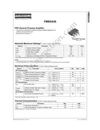FMBSA56 Datasheet Cover
