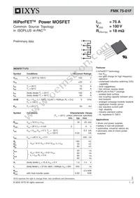 FMK75-01F Datasheet Cover