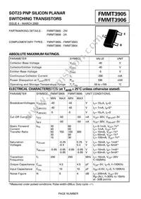 FMMT3906TA Datasheet Cover