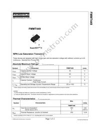 FMMT449 Datasheet Page 2