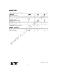FMMTA06TC Datasheet Page 2