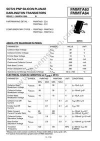 FMMTA64TA Datasheet Cover