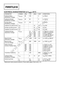 FMMTL618TC Datasheet Page 2