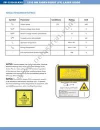 FP-1310-5I-100SMF-SCUPC Datasheet Page 2