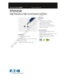 FP0505R1-R100-R Datasheet Cover