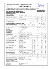 FP100R06KE3BOSA1 Datasheet Cover