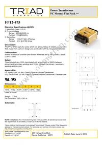 FP12-475 Datasheet Cover