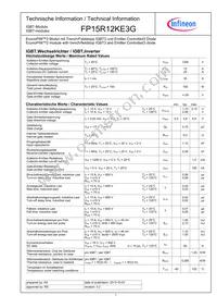 FP15R12KE3GBOSA1 Datasheet Cover