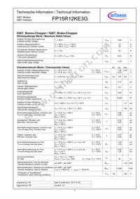 FP15R12KE3GBOSA1 Datasheet Page 3