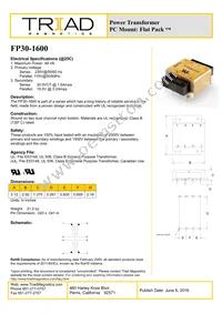 FP30-1600 Datasheet Cover