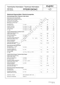 FP50R12KS4CBOSA1 Datasheet Cover