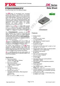 FPDK05SR8003PSS Datasheet Cover