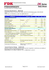 FPDK05SR8003PSS Datasheet Page 2