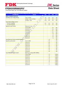 FPDK05SR8003PSS Datasheet Page 3