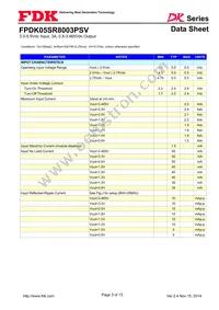 FPDK05SR8003PSV Datasheet Page 3