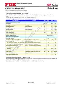 FPDK05SR8004PSV Datasheet Page 2