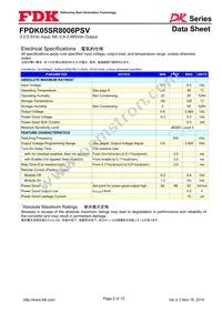 FPDK05SR8006PSV Datasheet Page 2