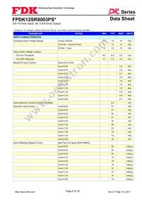 FPDK12SR8003PSV Datasheet Page 3