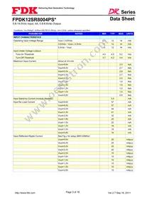 FPDK12SR8004PSV Datasheet Page 3