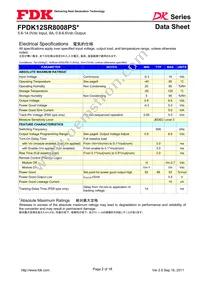 FPDK12SR8008PSV Datasheet Page 2