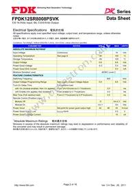 FPDK12SR8008PSVK Datasheet Page 2